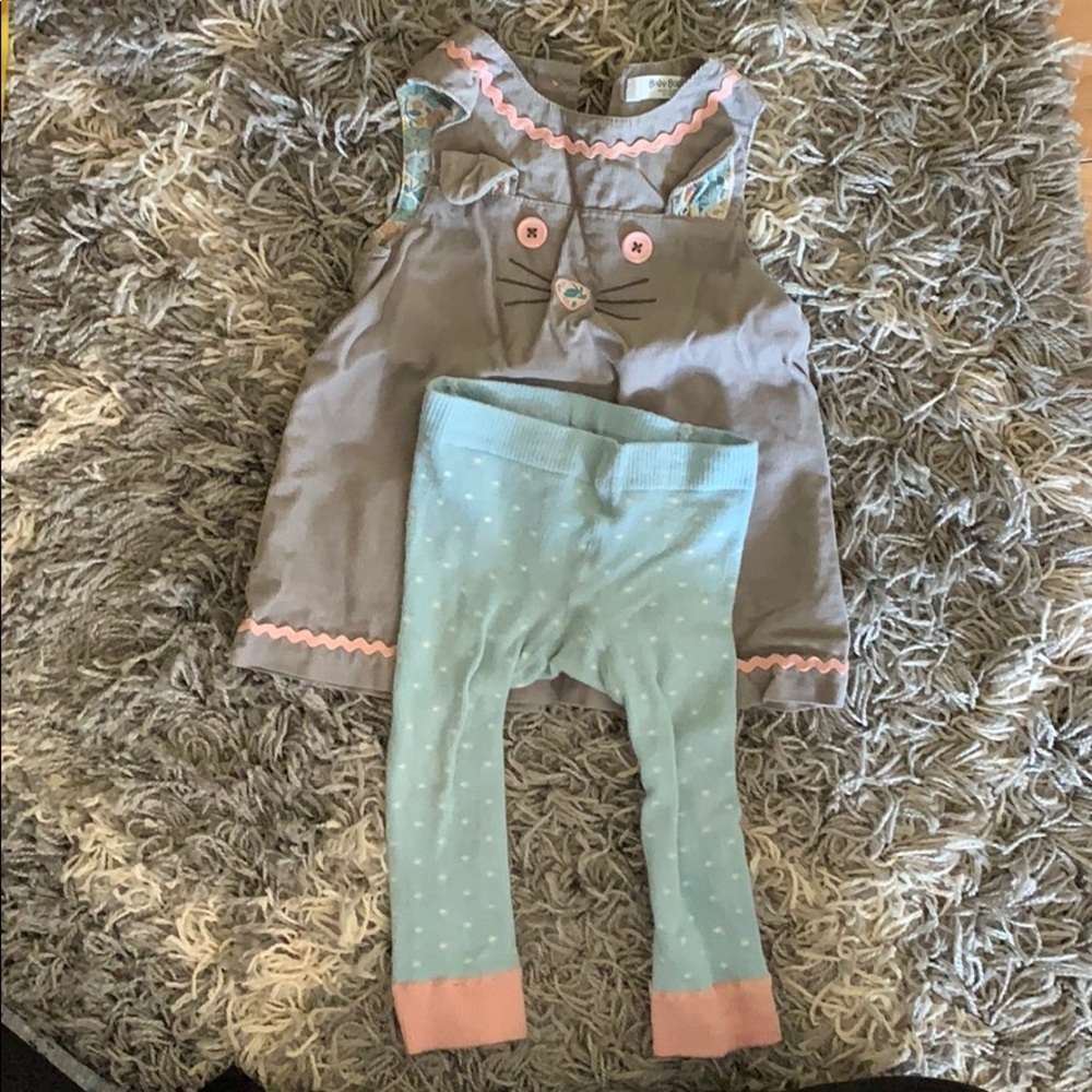 Baby Boden dress and tights